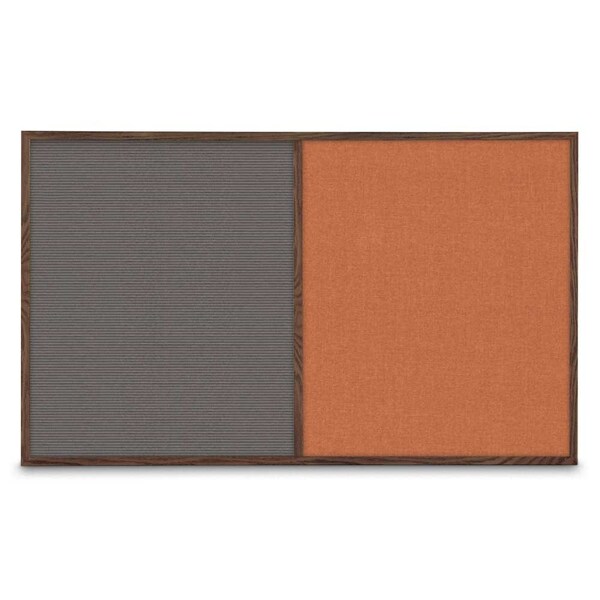 Single Door Radius Corkboard, 36"x36", Bla, UV7002RC-BLACK-CLOUD